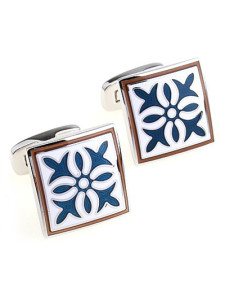 Bouton de manchette à motif artistique