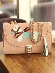 Sweet Rivet Horse Pattern PU Leather Lolita Tote Bag
