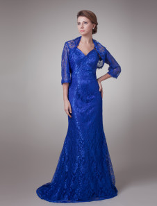 Robe mère de mariée A-ligne rouge en chiffon col bateau à traîne