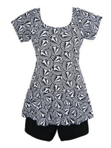 Maillot de bain 1 piece mode en polyester noir style artistique plissé