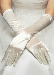 Gants de mariage charmants, couleur ivoire