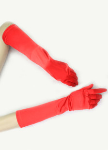 Concise rouge de mariage complet aux doigts de gants