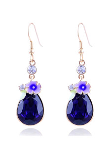 Charme Fashion boucles d'oreilles de la femme fleur strass