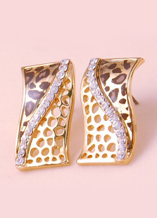 Fashion boucles d'oreilles de la femme moderne de léopard d'or