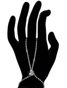 Bracelet pour mariée en chaîne avec strass