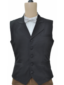 Gilets steampunk droit noir classique