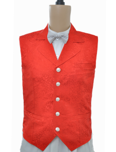 Gilet Steampunk tissu rouge à carreaux splendide