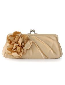 Pochette de soirée en soie avec rosette