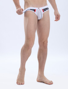 Sexy suspensoir masculin en modal blanc