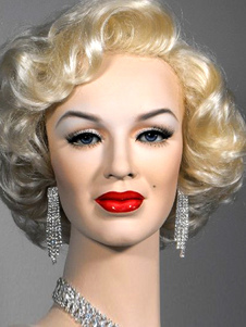 Perruque courte bouclée blonde Marylin Monroe