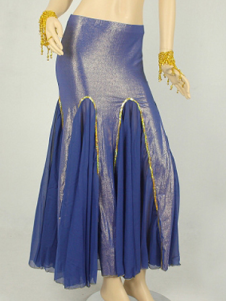 Grace Blue Chiffon Belly Dance Long Mermaid Skirt