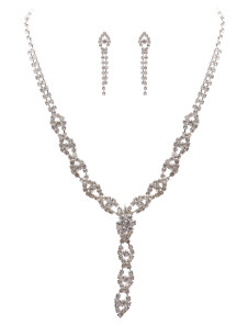 Ensemble romantique de bijoux élégant de mariage rhinestone