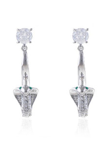 Ethnique Cobra Transparent Design métal nuptiale oreille