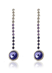 Oreille nuptiale métal doux violet cristal Forever