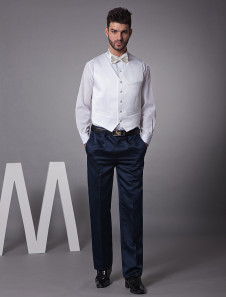 Populaire blanc gilet de mari adapté à la veste avec personnalisation