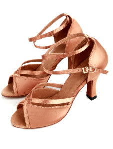Chaussures de danse latine bronzées