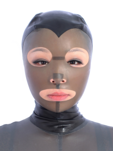 Cagoule latex découpe unisexe couleur unie