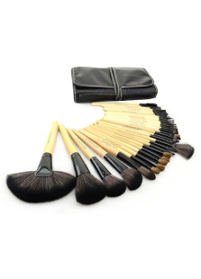 Pinceaux de maquillage beiges 32 pièces