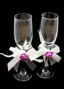 Verre à vin à peid de verre avec nœud de 2 pièces