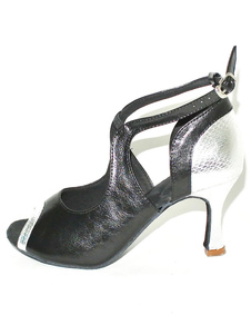 Chaussures de danse latine noires bicolores