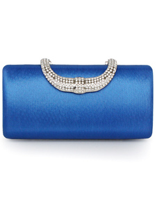 Pochette de soirée imprimé brillant avec strass