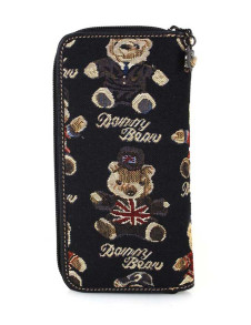 Cute Camouflage Bear Print Cotton Wallet For Woman