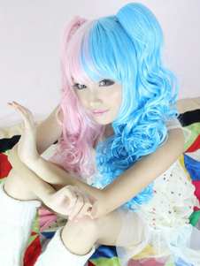 Perruque lolita bicolore longue bouclée