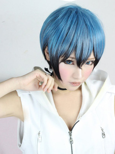 Perruques lolita élégante, demi couleur, courte à mèche