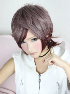 Mignon rayonne Taupe Fashion Lolita courte perruque