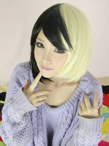 Perruque lolita bicolore courte droite