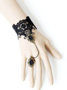 Bracelet Lolita mignon coton noir classique