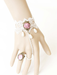 Bracelet Lolita coton spécial de Rose blanche