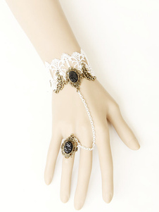Bracelet de coton blanc Floral Fashion Lolita