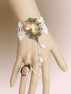 Bracelet Lolita mignon avec hcaîne et fleur