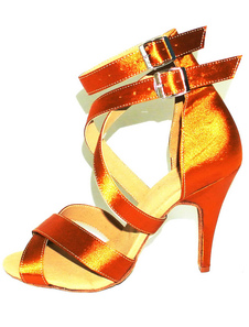 Chaussures de danse latine en satin brillant