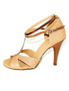 Chaussures de danse latine en tissu de paillettes