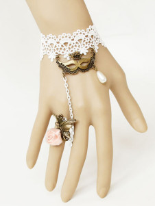 Bracelet de Lolita coton classique fleur blanche
