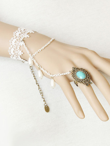 Bracelet Lolita coton blanc unique