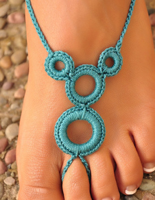 Rochet de cercles bleus élégante Fashion accessoiresaux pieds nus