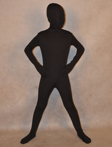 Toussaint Cosplay Costume de zentai noir enveloppé pour enfant