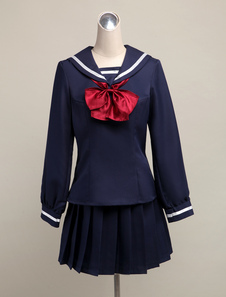 Costume bleu foncé comme Fuwa Aika de Blast of Tempest