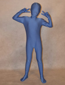 Vêtement de zentai bleu marine enveloppé pour enfant