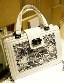 Casual Lace PU Leather Shoulder Bag For Women 