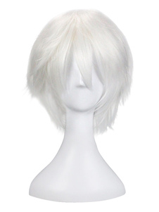 Toussaint Cosplay Perruque blanche Dramatical Murder Clear