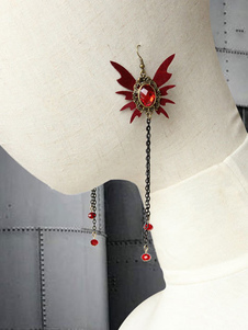 Les boucles d'oreilles élégante Lolita de coton noir