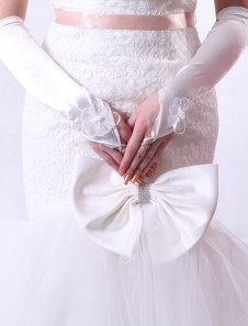 Gants Ivoire mariage Chic