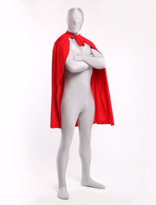 Lycra Rouge unique mode unisexe Spandex Zentai Poncho