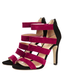 Fabuleuses sandales mode à bout ouvert micro daim