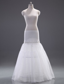 Jupon de mariée blanc 2 couches en polyester