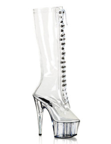 Bottes sexy à talons avec plateforme et lacets